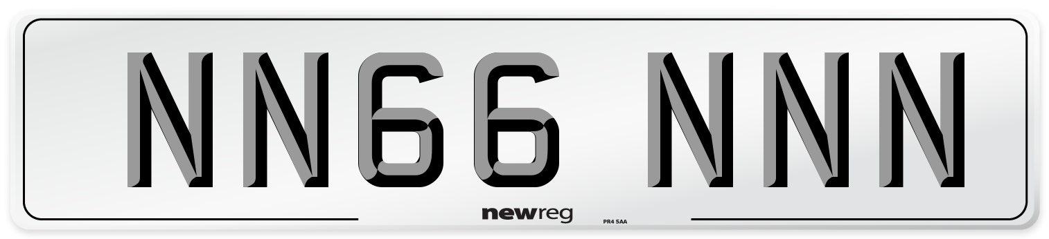 NN66 NNN Number Plate from New Reg